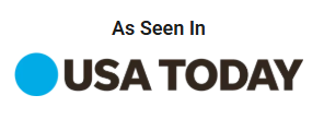 USA Today logo with a blue dot on a white background
