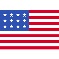 United States flag icon on a transparent background